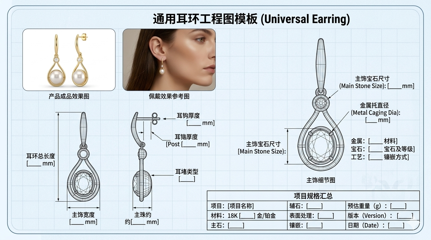 图片_我现在要做一个耳环请根据这个帮我生成一个_1 - 荆州短剧AI公共图片素材