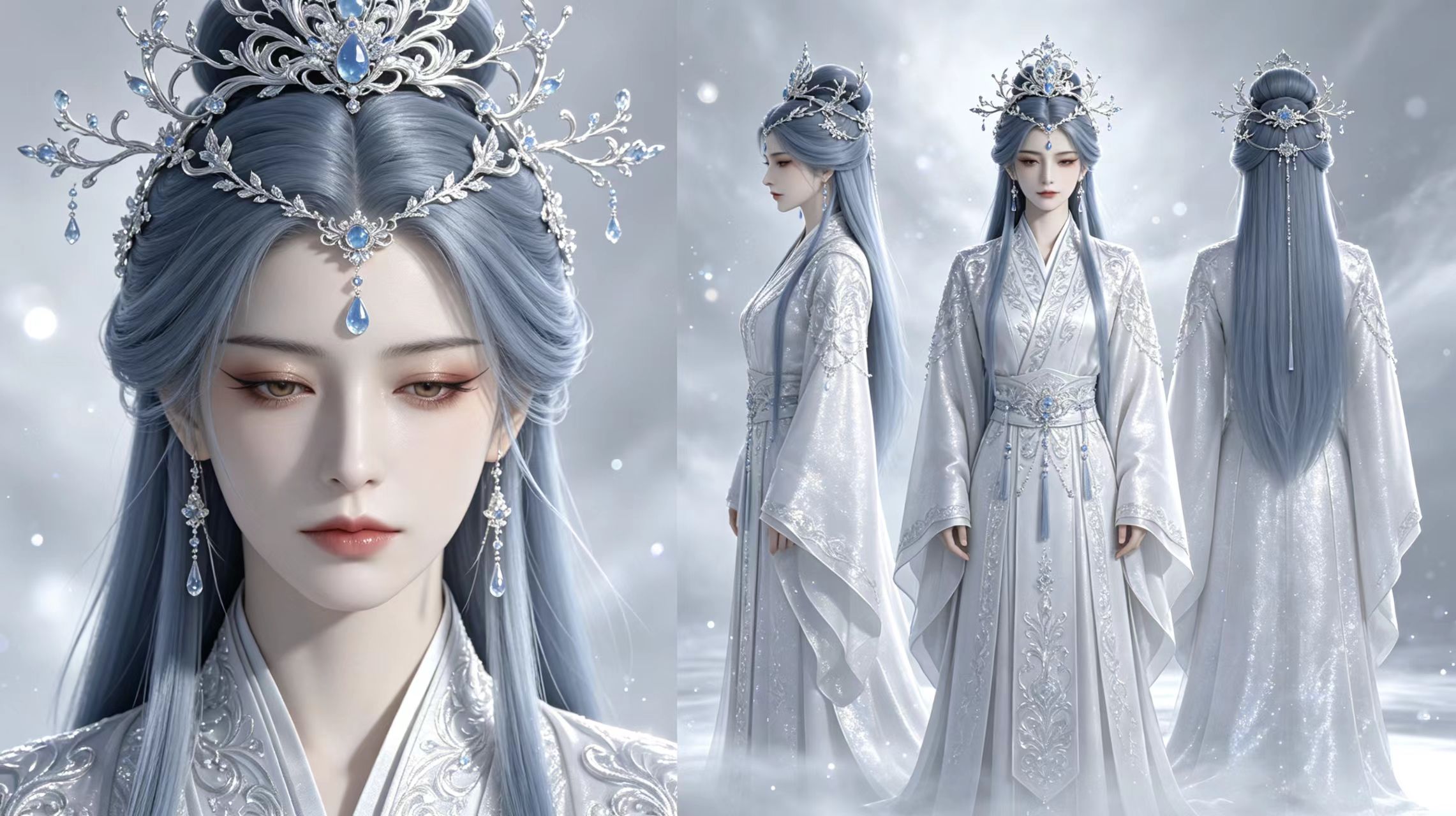 古风女主动漫风 - 荆州短剧AI公共图片素材