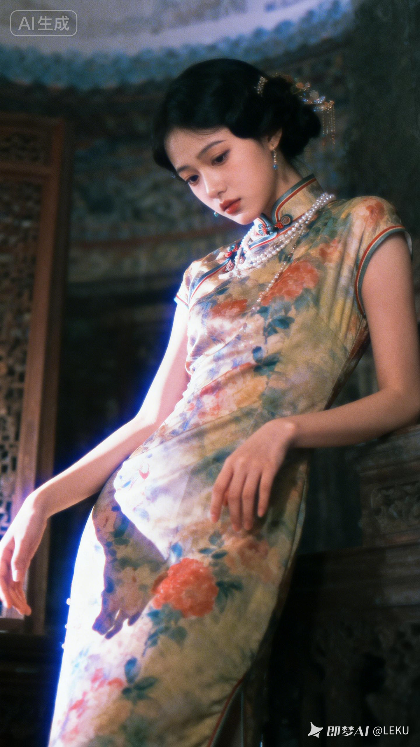 旗袍美女 - 荆州短剧AI公共图片素材