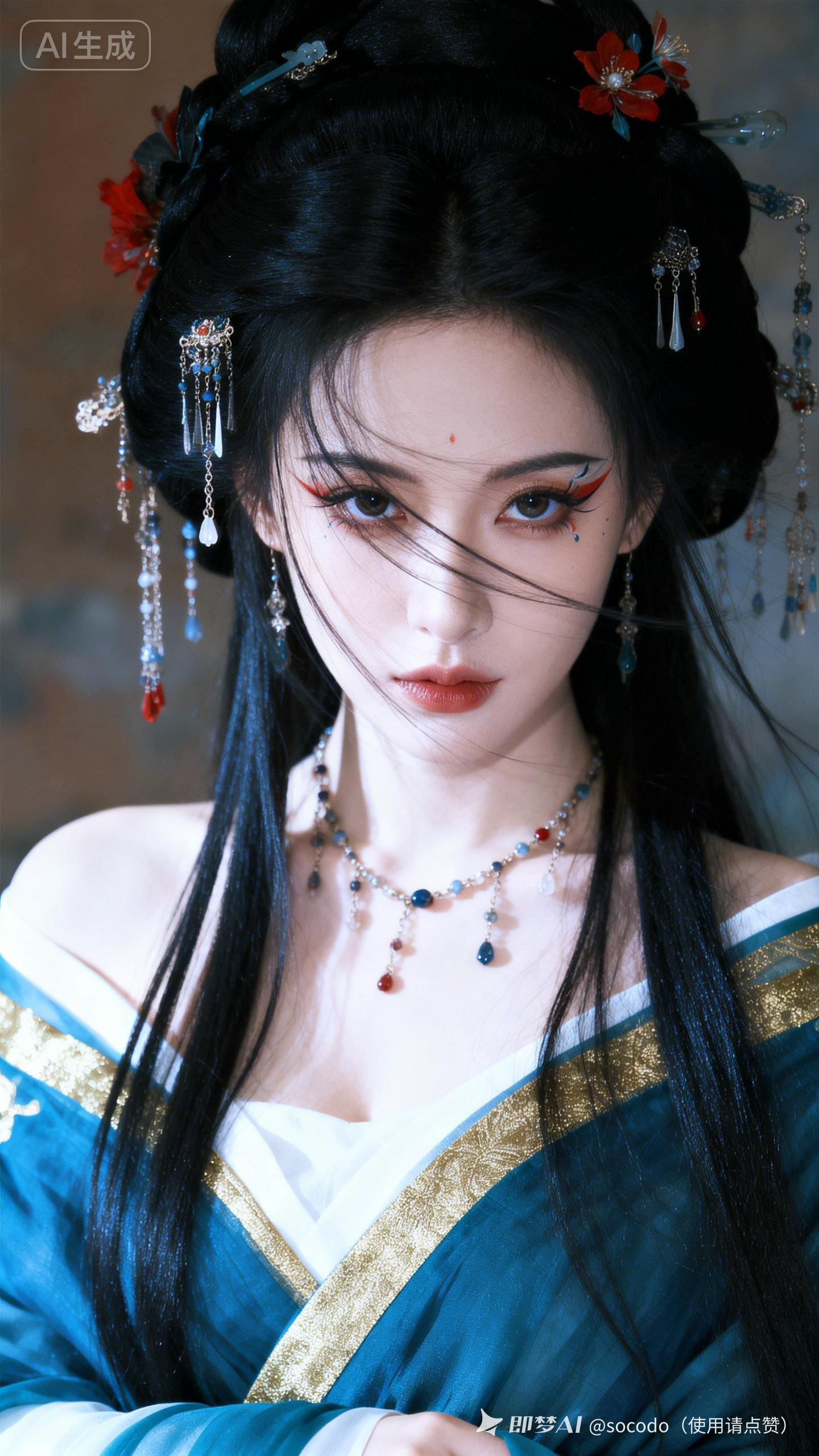妩媚美女 - 荆州短剧AI公共图片素材