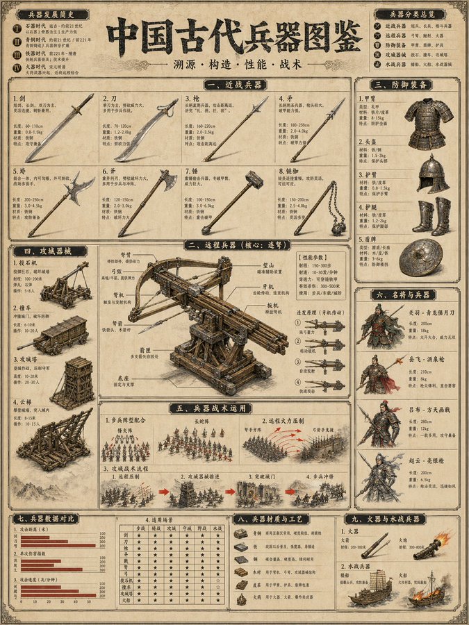 兵器图鉴 - 荆州短剧AI公共图片素材