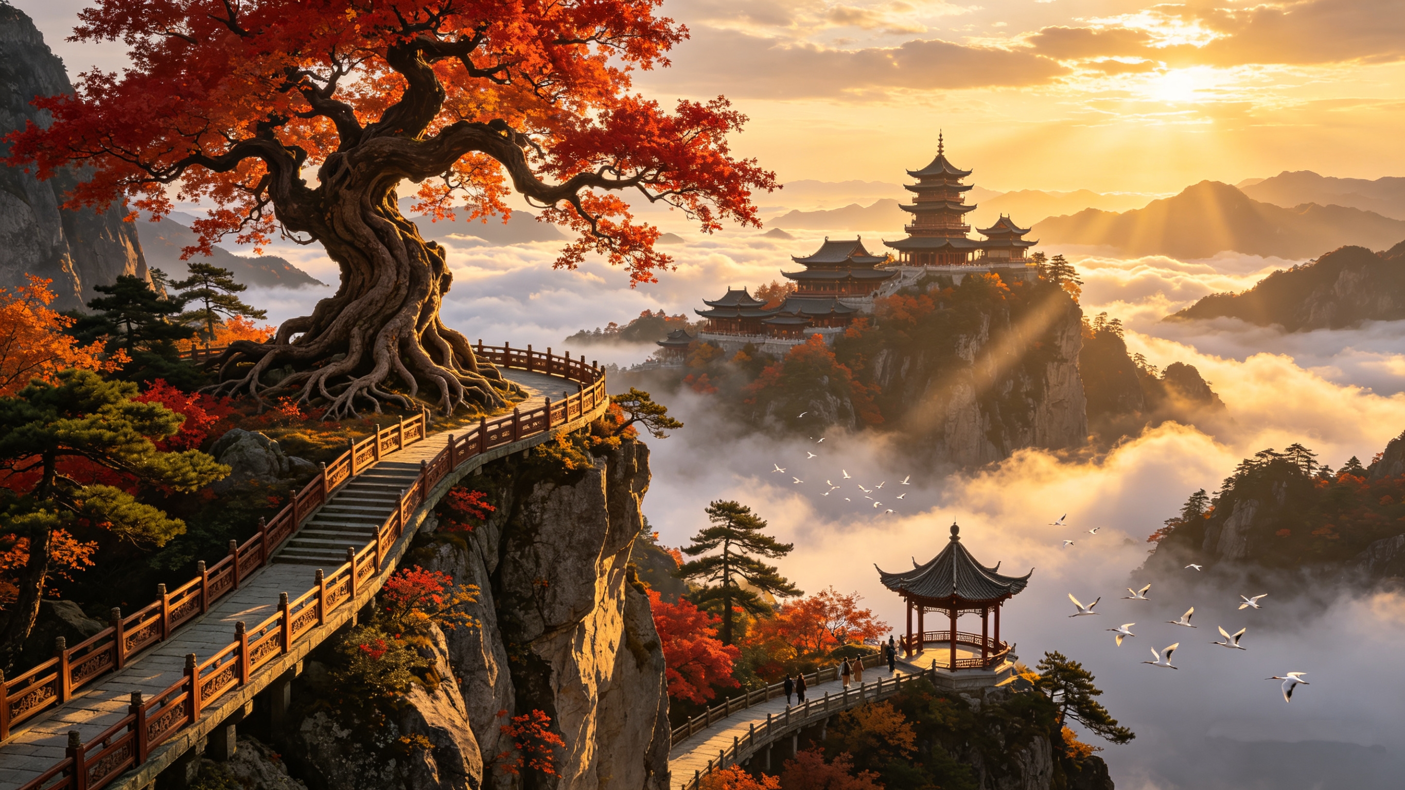 国风仙侠山水 - 荆州短剧AI公共图片素材