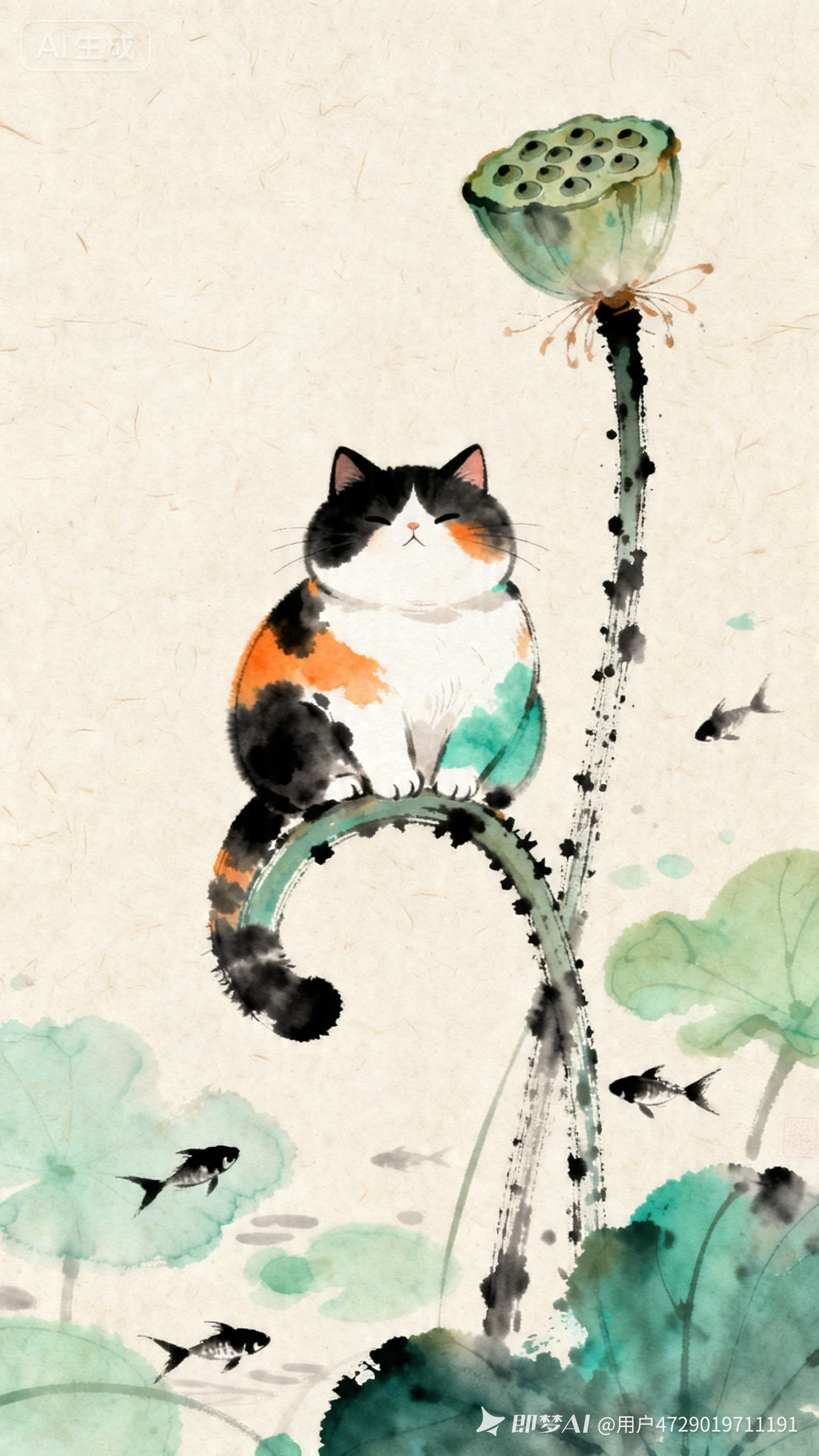 水墨小猫 - 荆州短剧AI公共图片素材