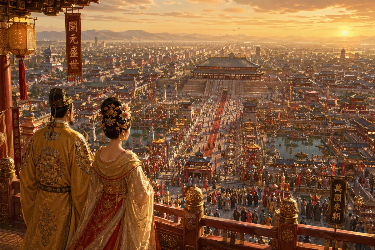 盛世长安万国来朝图 - 荆州短剧AI公共图片素材